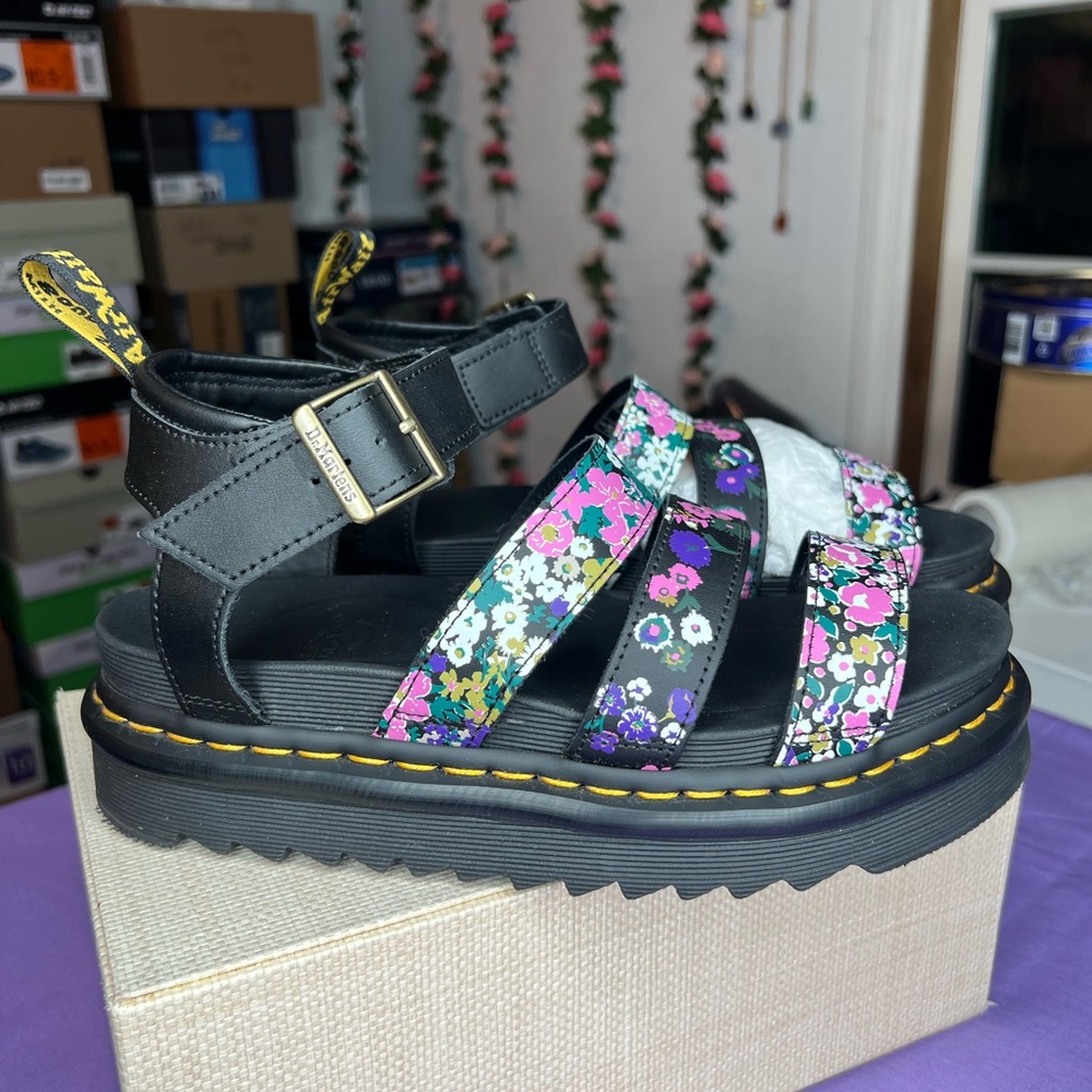 Dr.Martens Fisherman Sandals with Floral Straps